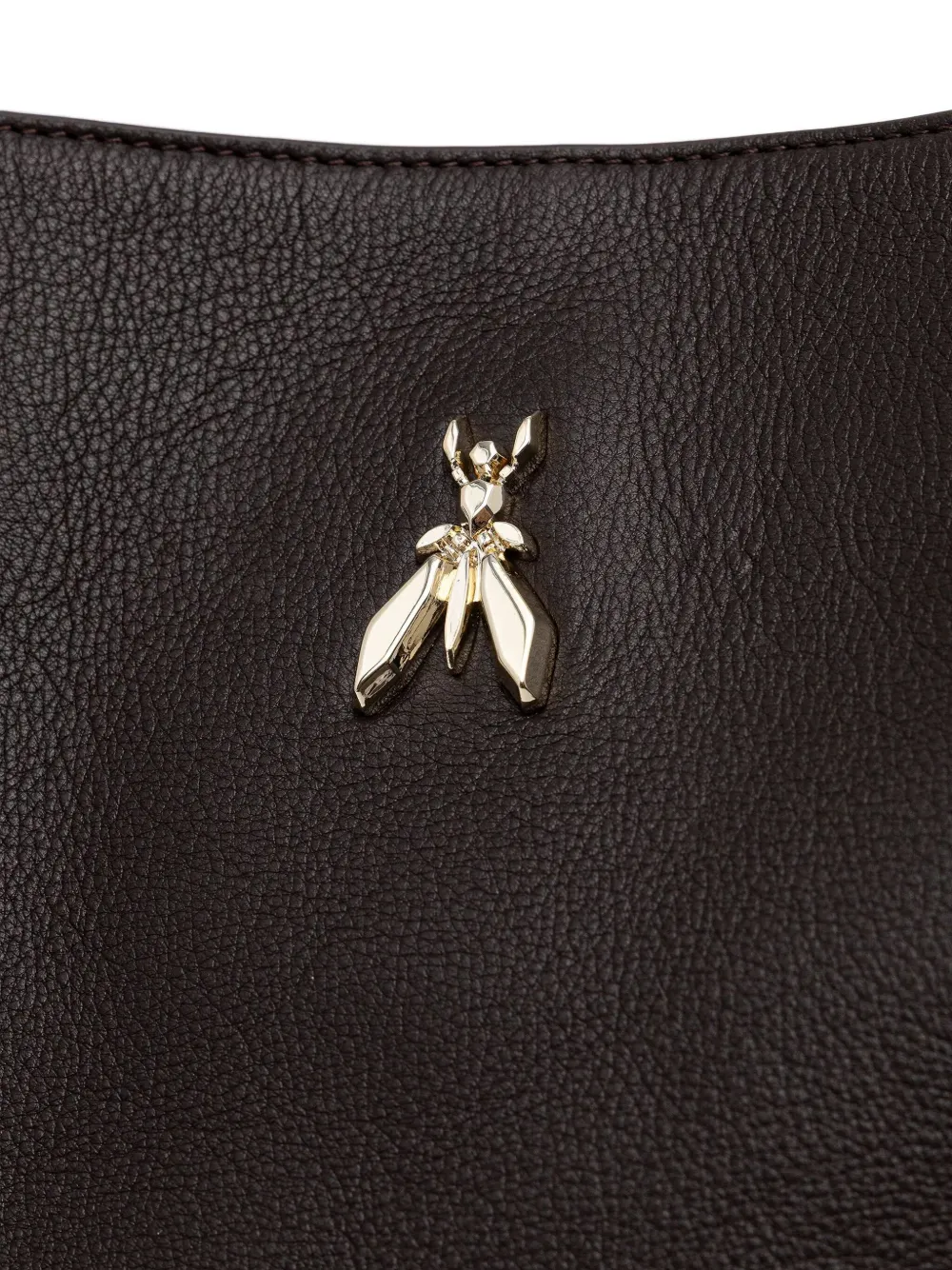 Patrizia Pepe New Business Leather Shoulder Bag In Brown