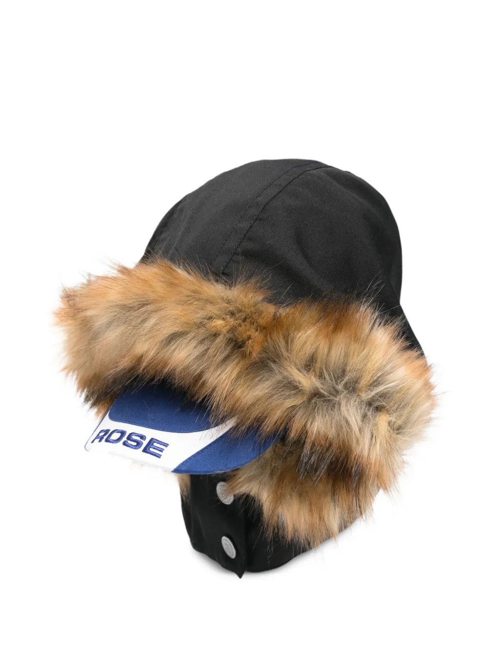 Martine Rose Fur-trim Hat In Black