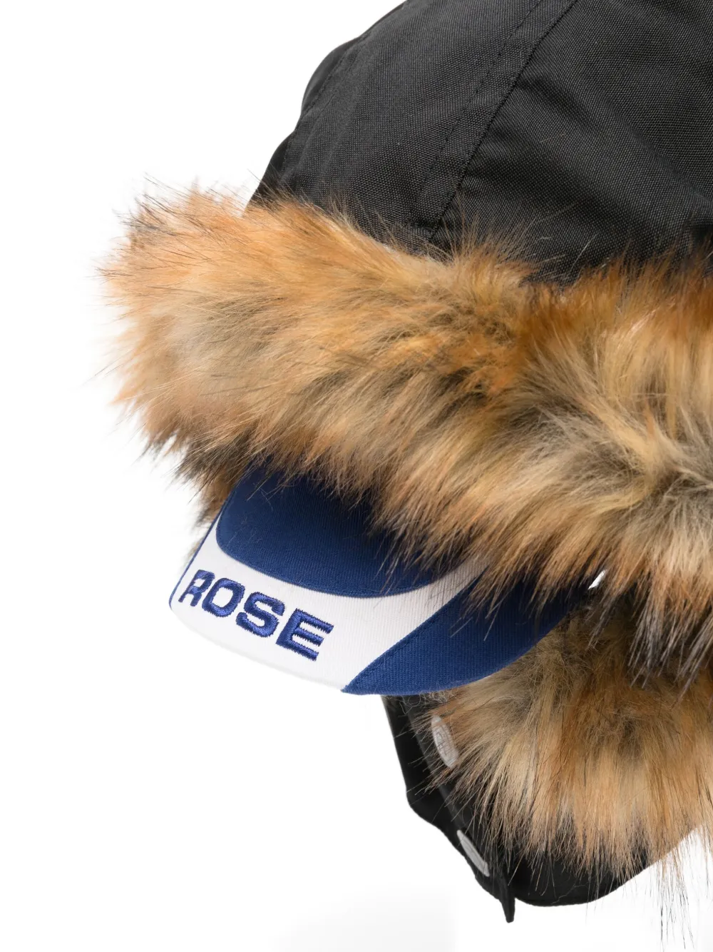 Martine Rose Fur-trim Hat In Black