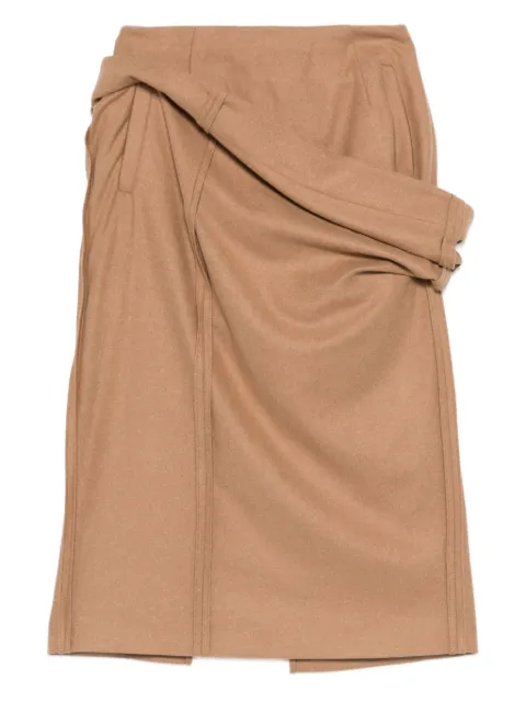 The Garment draped layered midi skirt