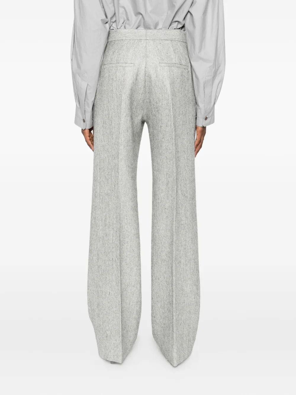 Antonelli Pantalon met visgraat patroon Grijs