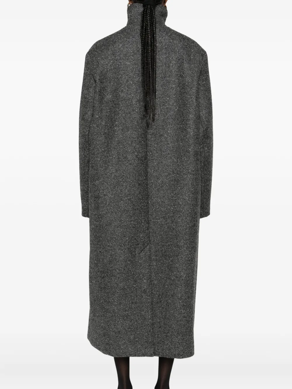 Soeur Germain Long Grey Wool Coat In Gray
