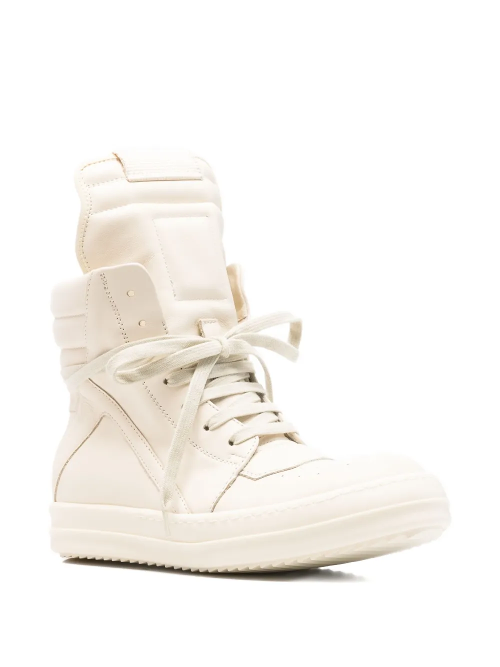 Rick Owens Lace-up Zip-fastening Sneakers In Neutral