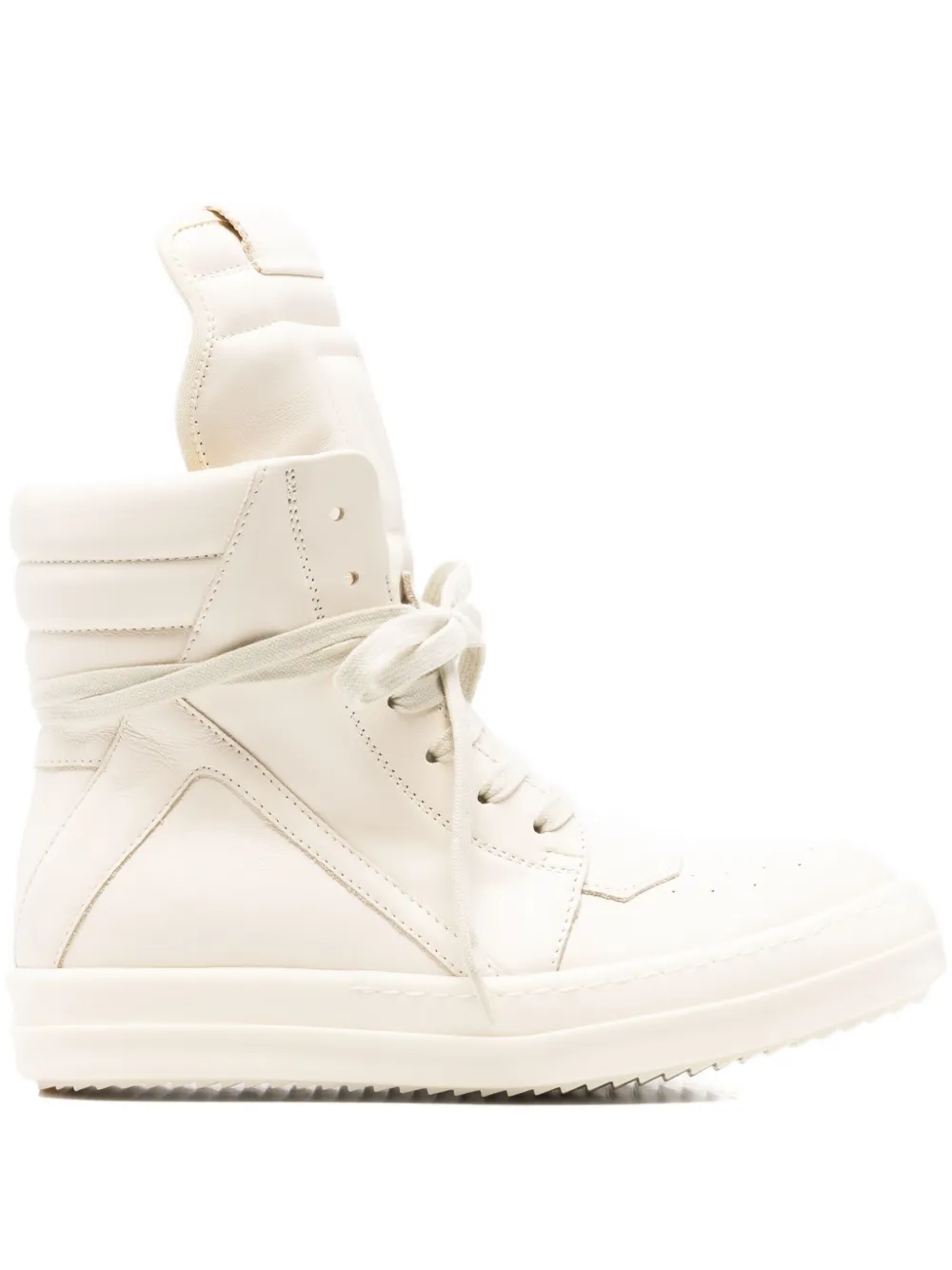 Rick Owens Lace-up Zip-fastening Sneakers In Neutral