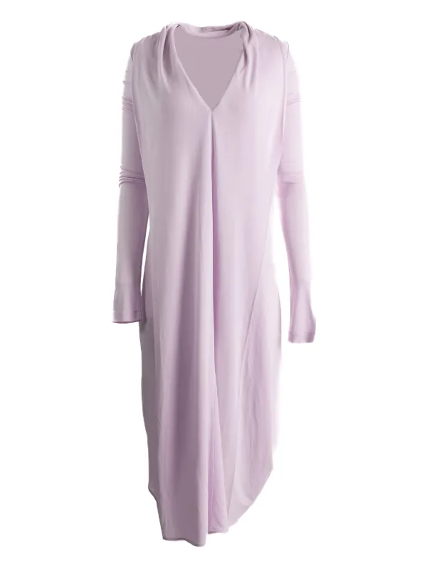 TOTEME v-neck long-sleeve Midi Dress | Purple | FARFETCH