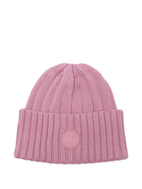 Save The Duck Kids ribbed logo patch beanie