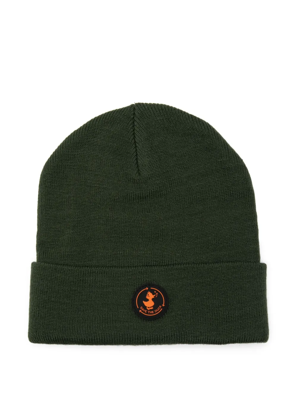 Save The Duck Kids logo patch beanie | Green | Image 1