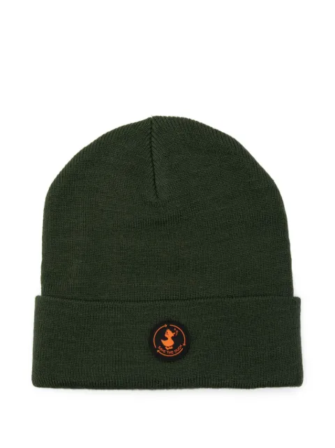 Save The Duck Kids logo patch beanie