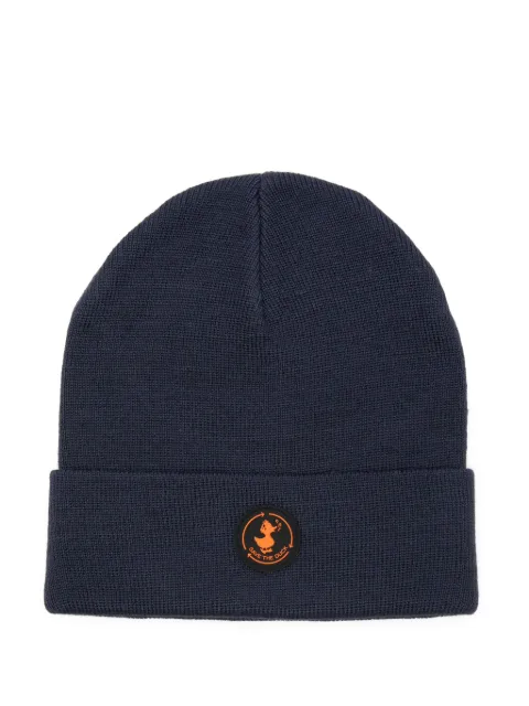 Save The Duck Kids logo patch beanie