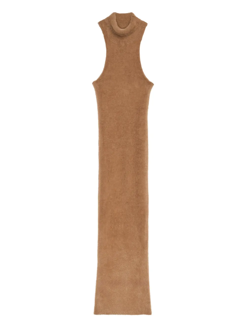 A Paper Kid タートルネック ノースリーブドレス - ブラウン