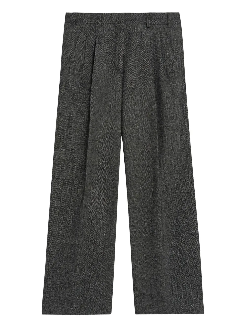A Paper Kid Pleated Trousers In Gray
