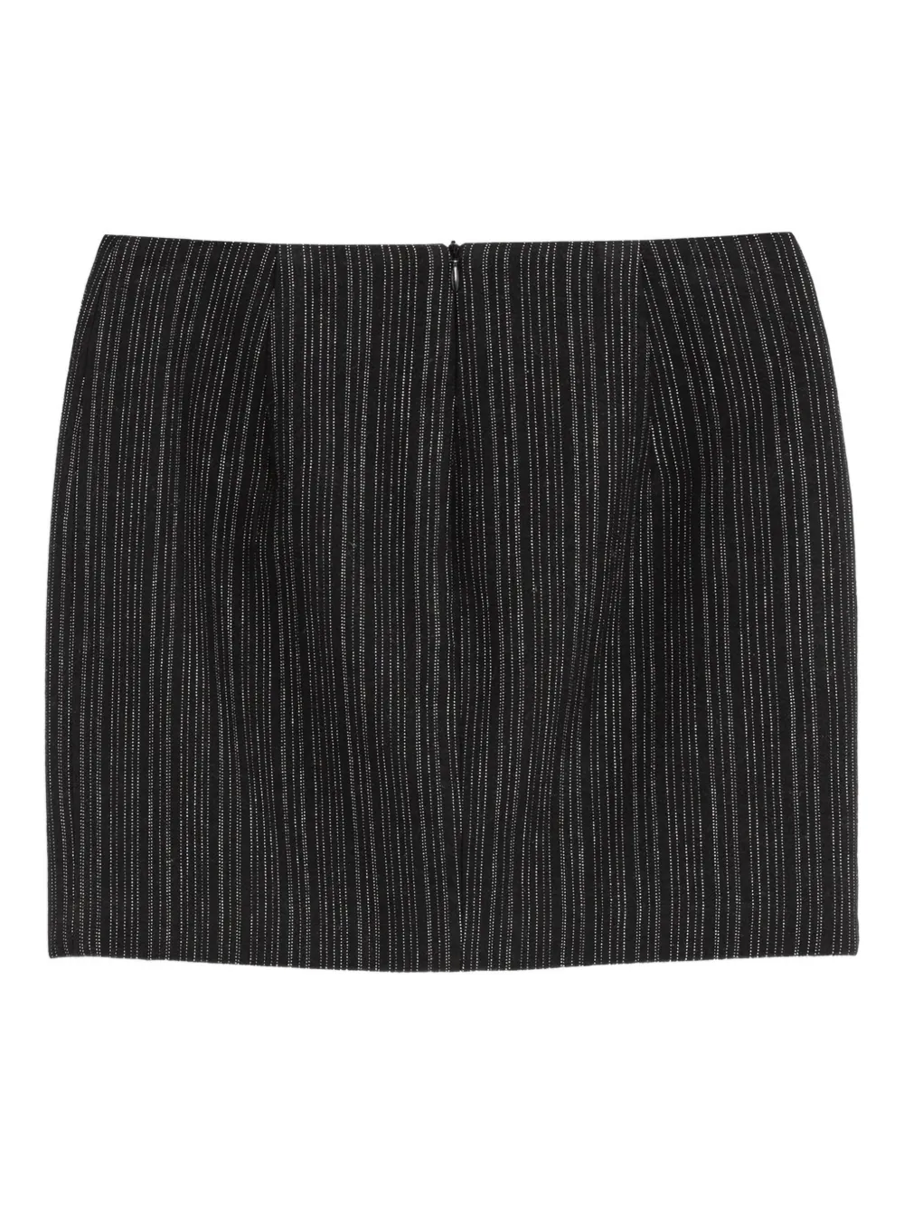 A Paper Kid Striped-slit Mini Skirt In Black