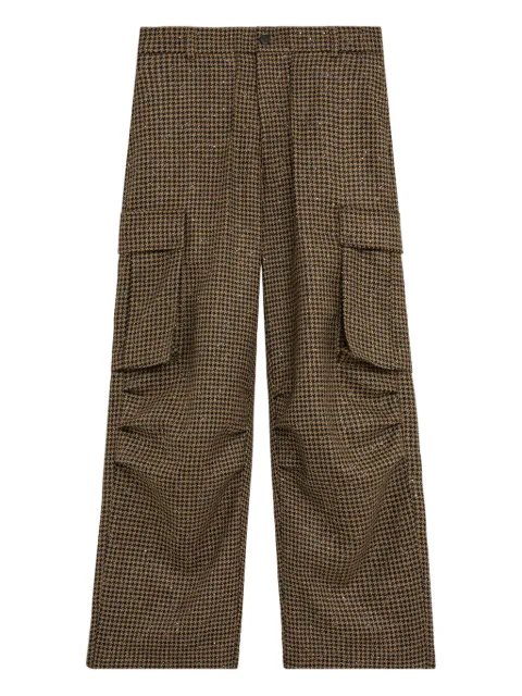 A Paper Kid pantalones cargo con motivo pied de poule