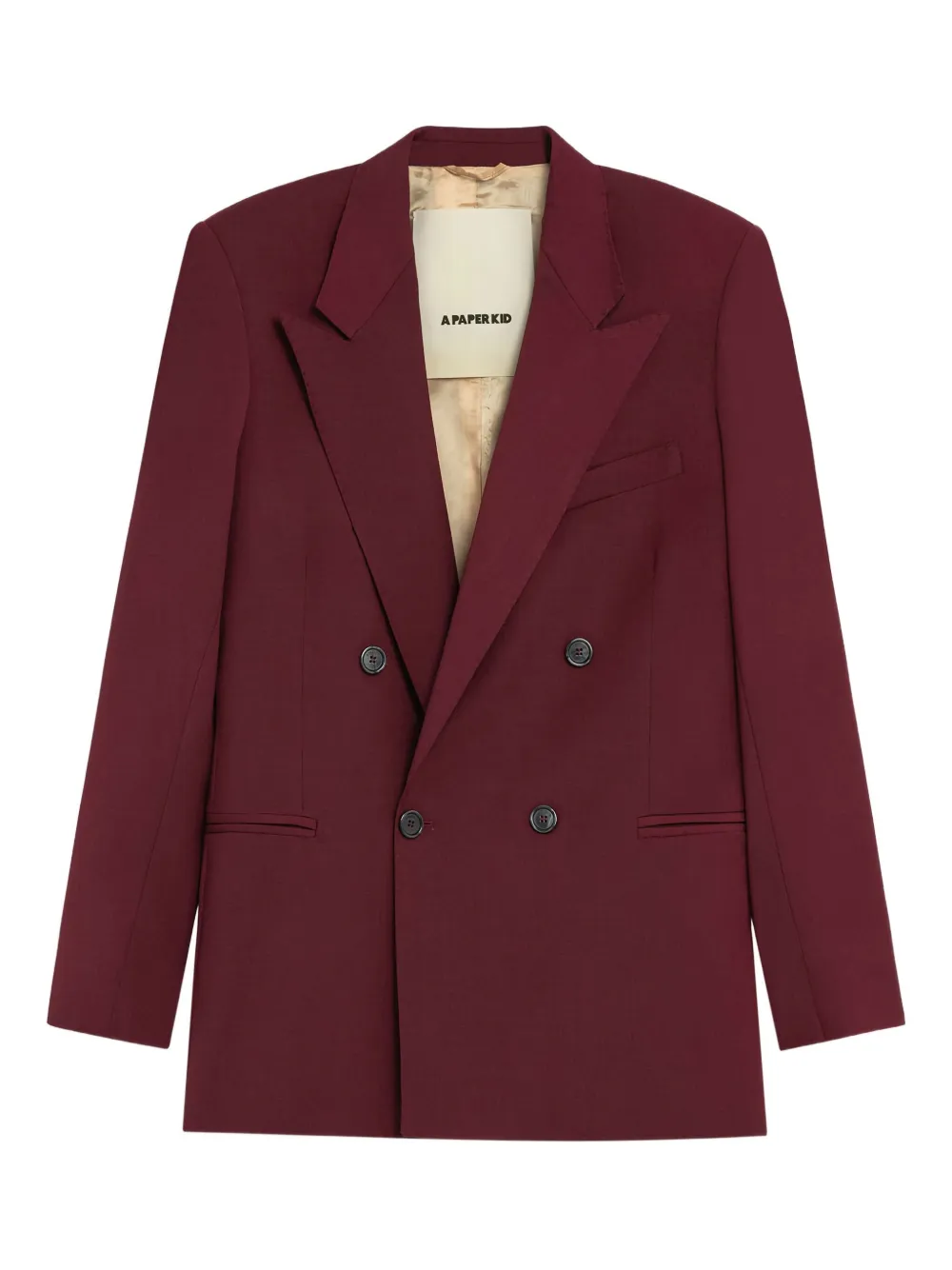 A Paper Kid Double-breasted Blazer In Red
