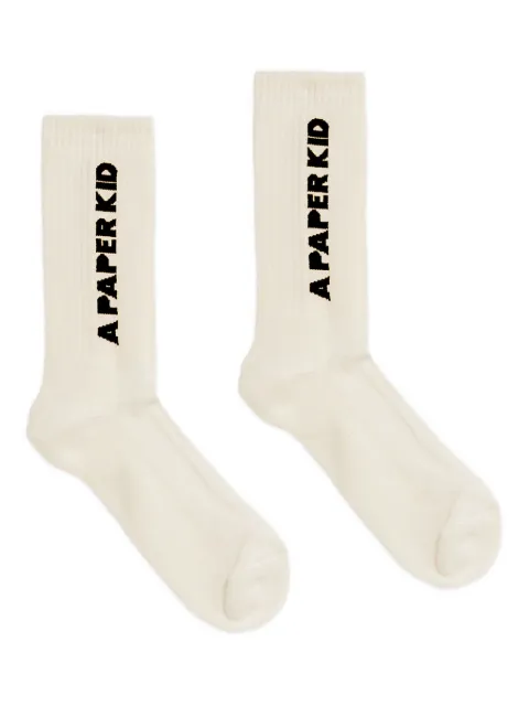 A Paper Kid ribbed socks