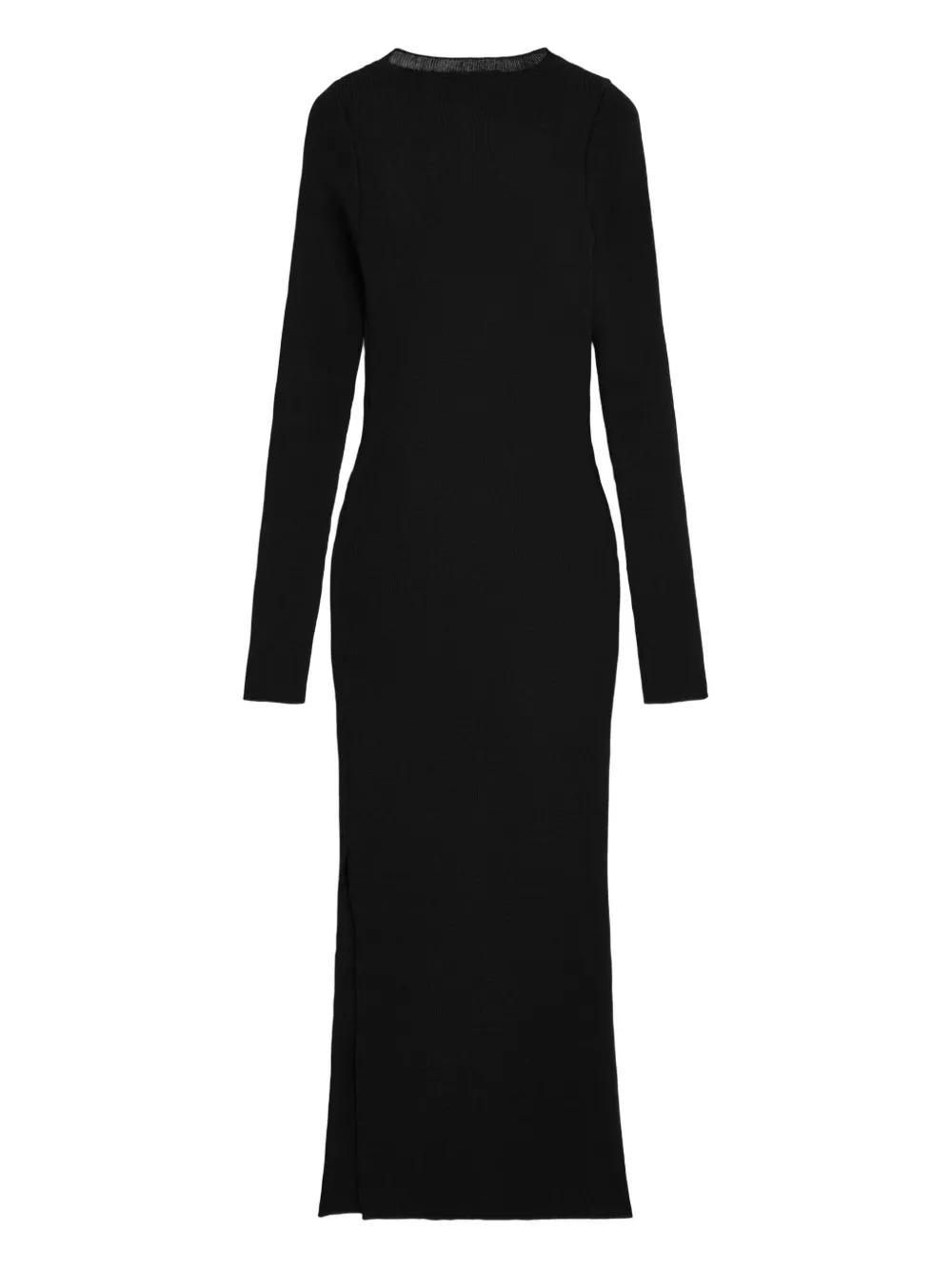 A Paper Kid Maxi-jurk met lange mouwen - Zwart
