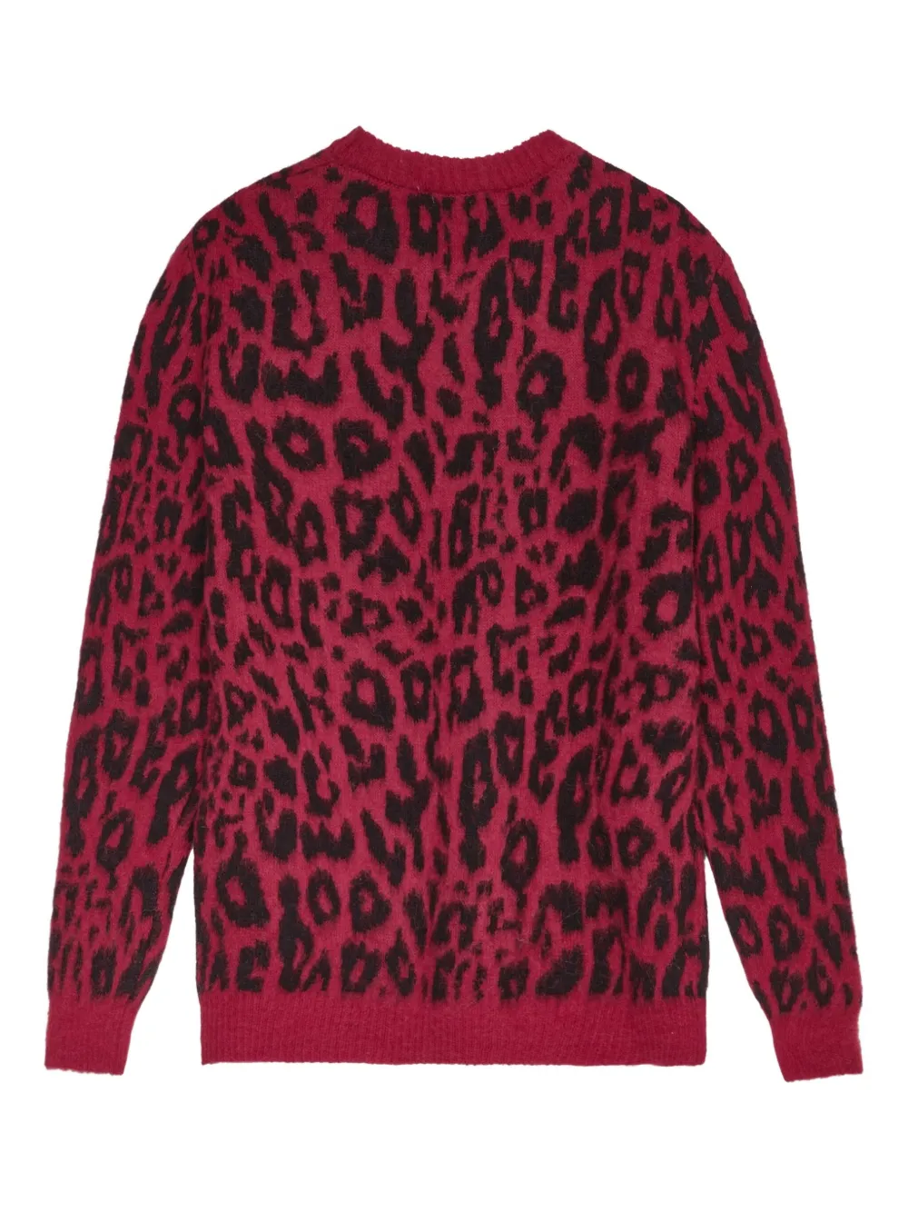 A Paper Kid leopard crewneck knitwear - Rood