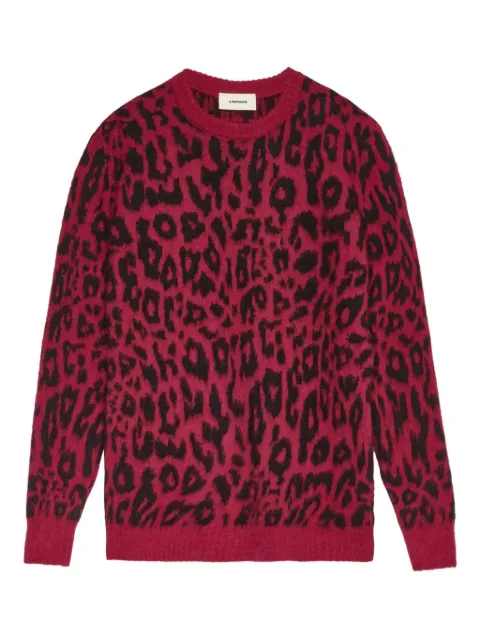 A Paper Kid leopard crewneck knitwear