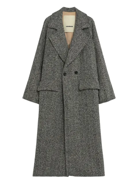 A Paper Kid herringbone double-breasted coat