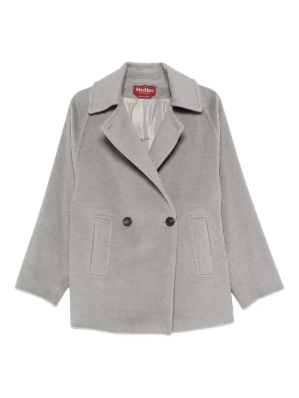 Max Mara Casaco Aryan Com Abotoamento Duplo | Cinza | FARFETCH BR