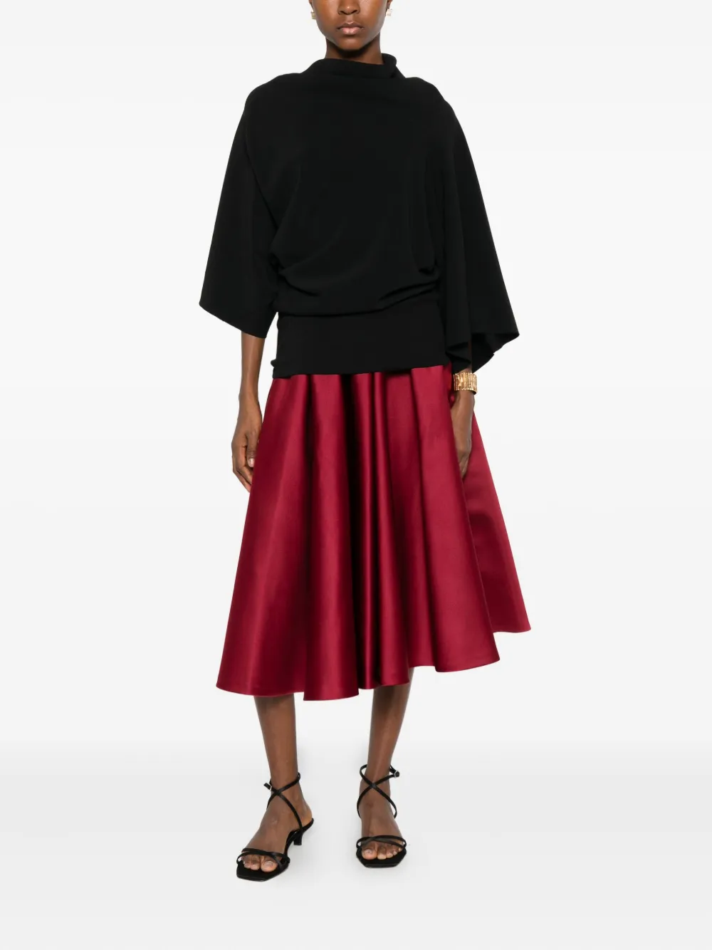 Max Mara pleated midi skirt - Rood