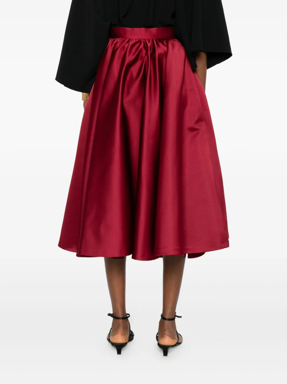 Max Mara Midi-plooirok Rood