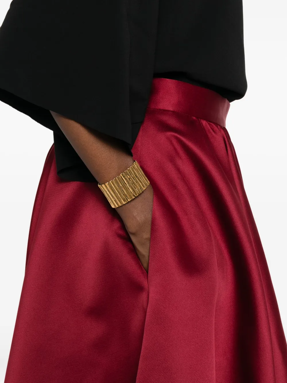 Max Mara Midi-plooirok Rood