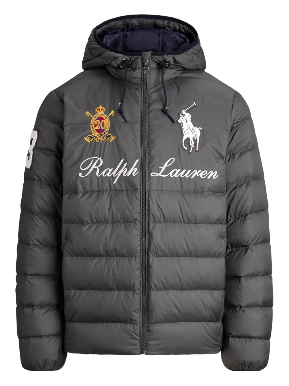 Polo Ralph Lauren Giacca con logo ricamato - Grigio