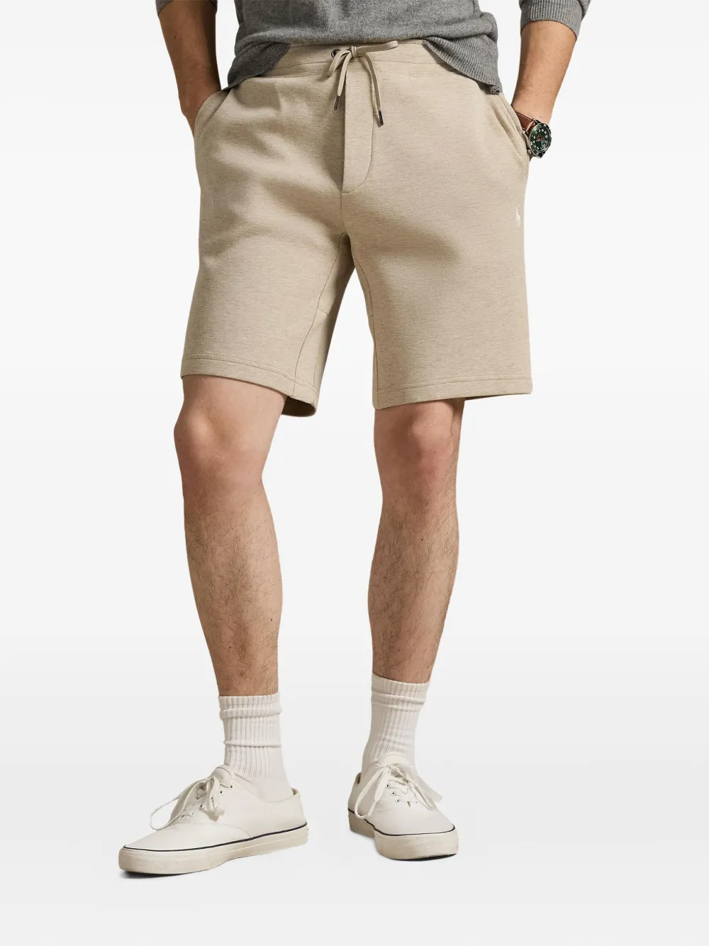 Polo Ralph Lauren Drawstring Track Shorts In Neutral