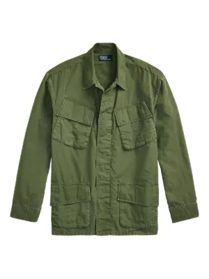 POLO ミリタリージャケット オリーブグリーン Polo Ralph Lauren ロゴ ミリタリージャケット | グリーン | FARFETCH JP