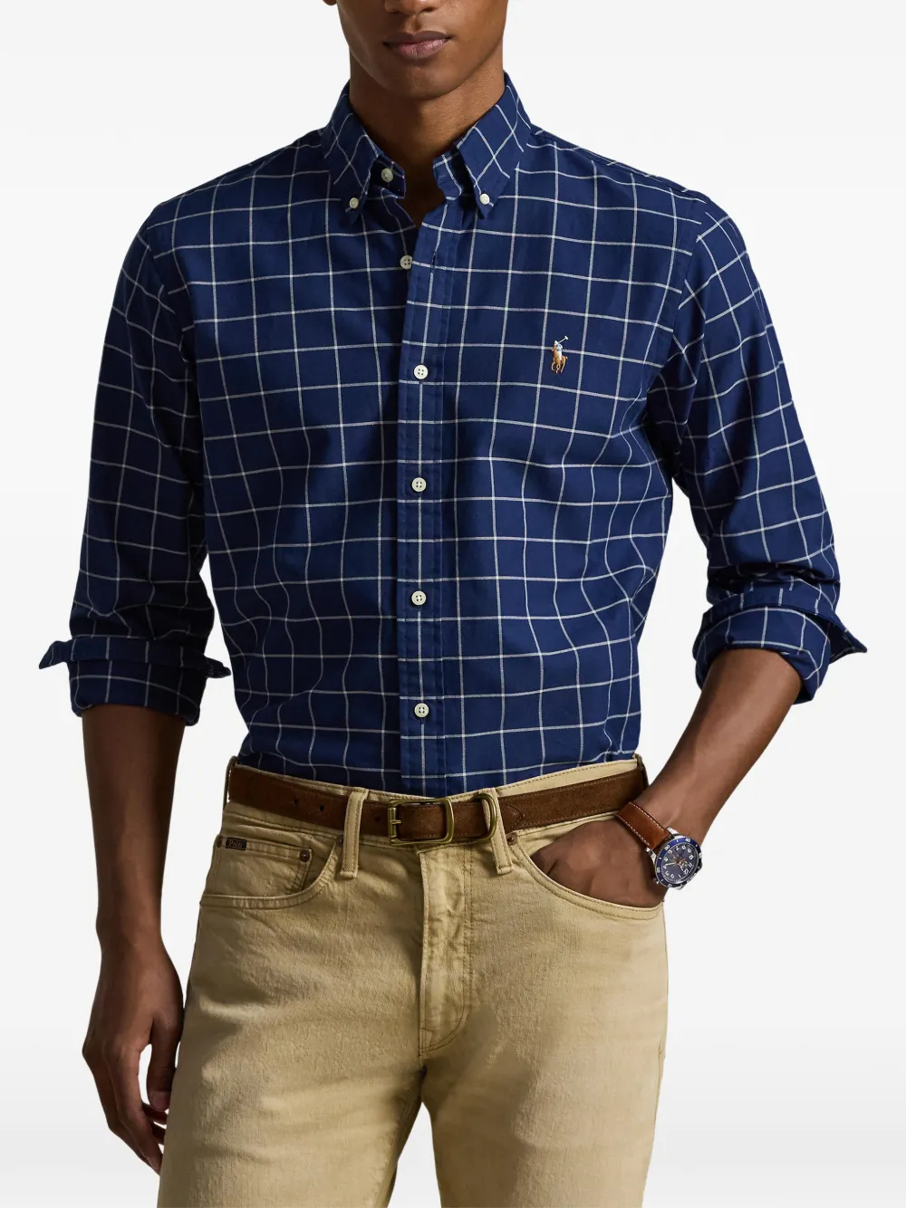 Polo Ralph Lauren Overhemd met geborduurd logo Blauw