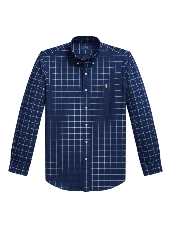 Polo Ralph Lauren logo-embroidered Oxford Shirt | Blue | FARFETCH Polo Ralph Lauren logo-embroidered Oxford Shirt | Blue | FARFETCH