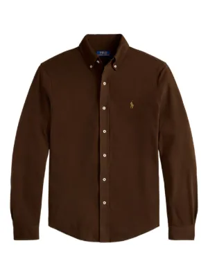 Polo Ralph Lauren button-down Collar Shirt | Brown | FARFETCH ZA