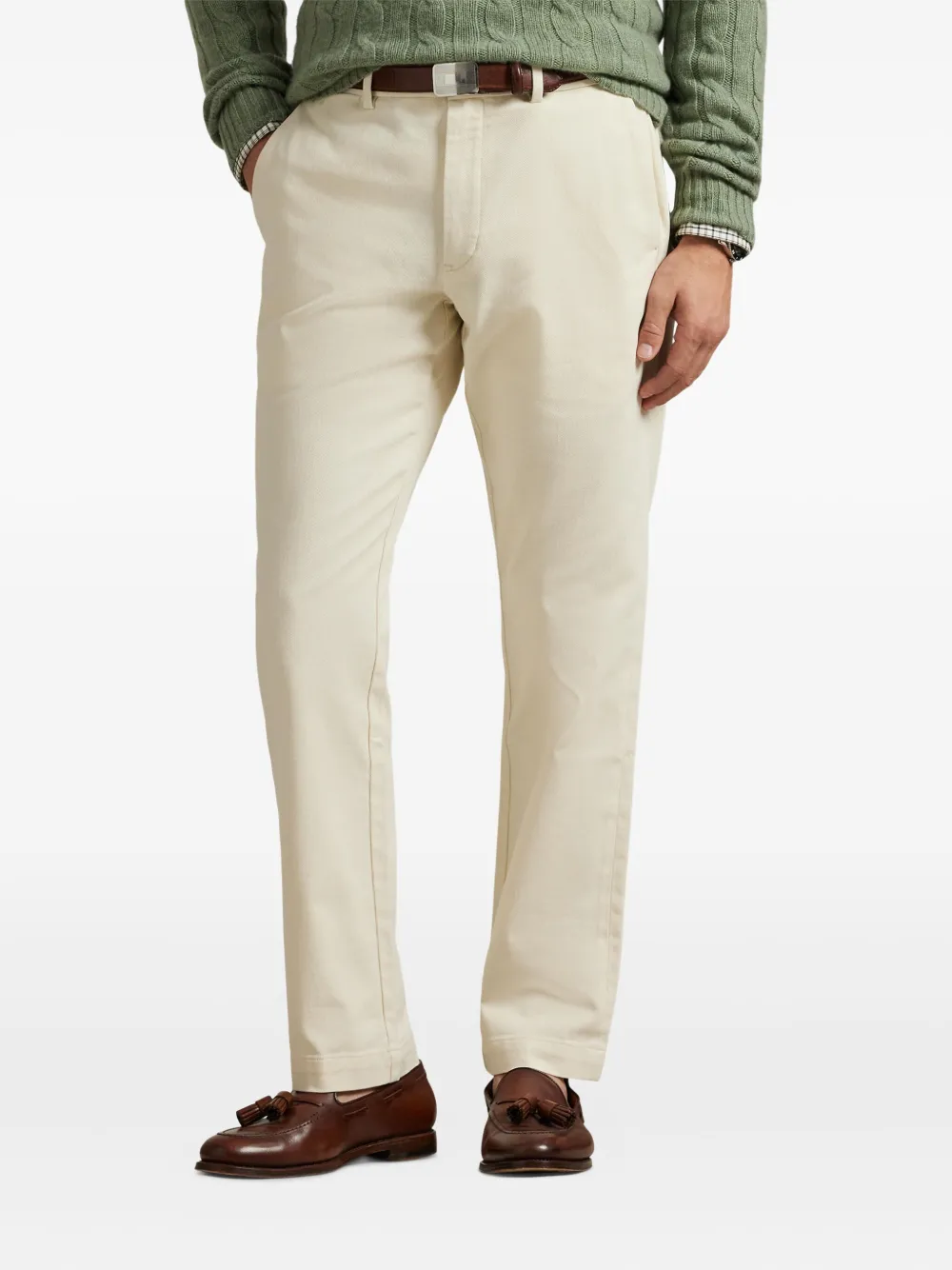 Polo Ralph Lauren Broek met riemlussen Beige