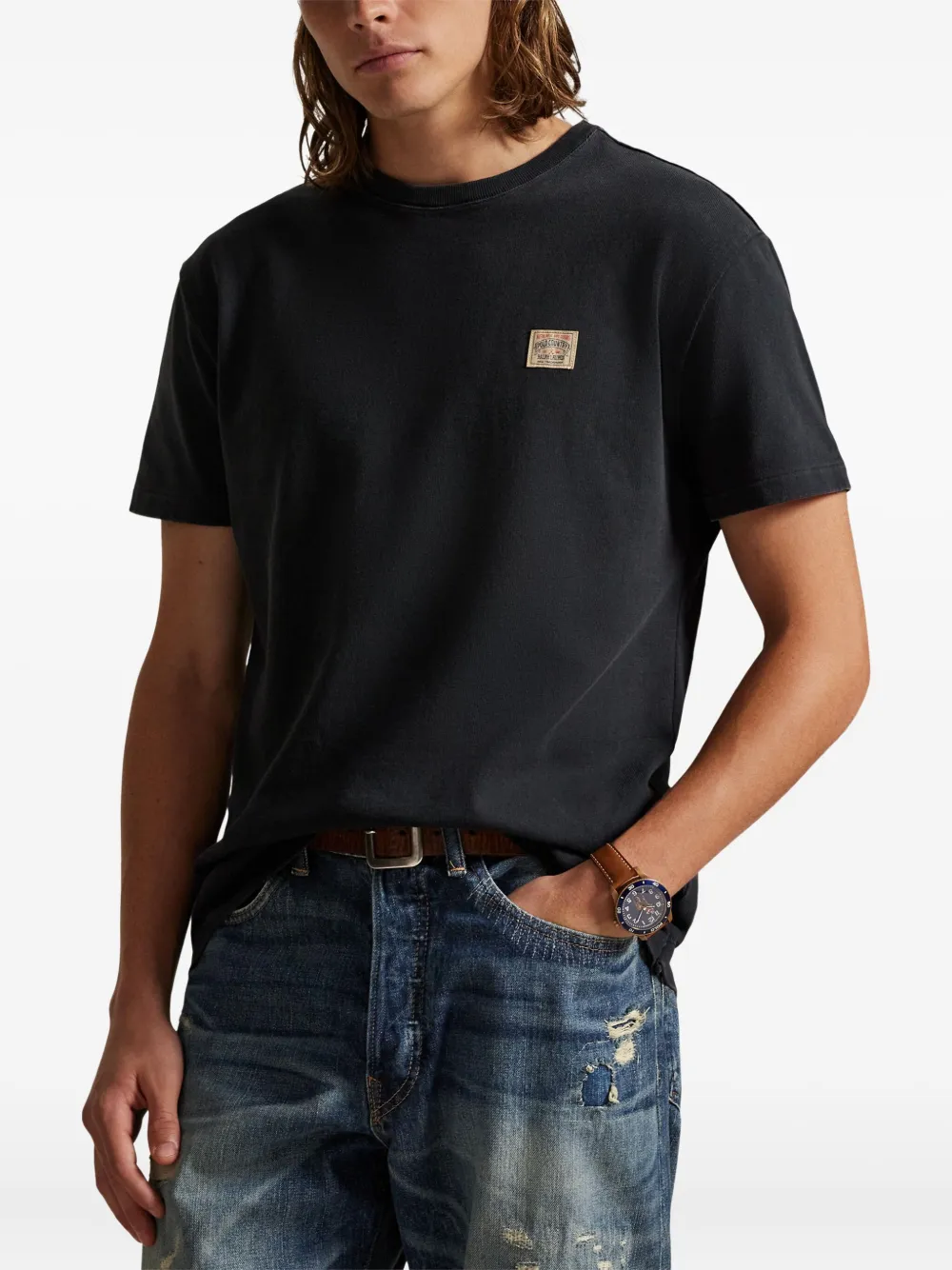 short-sleeve patch-detail T-Shirt
