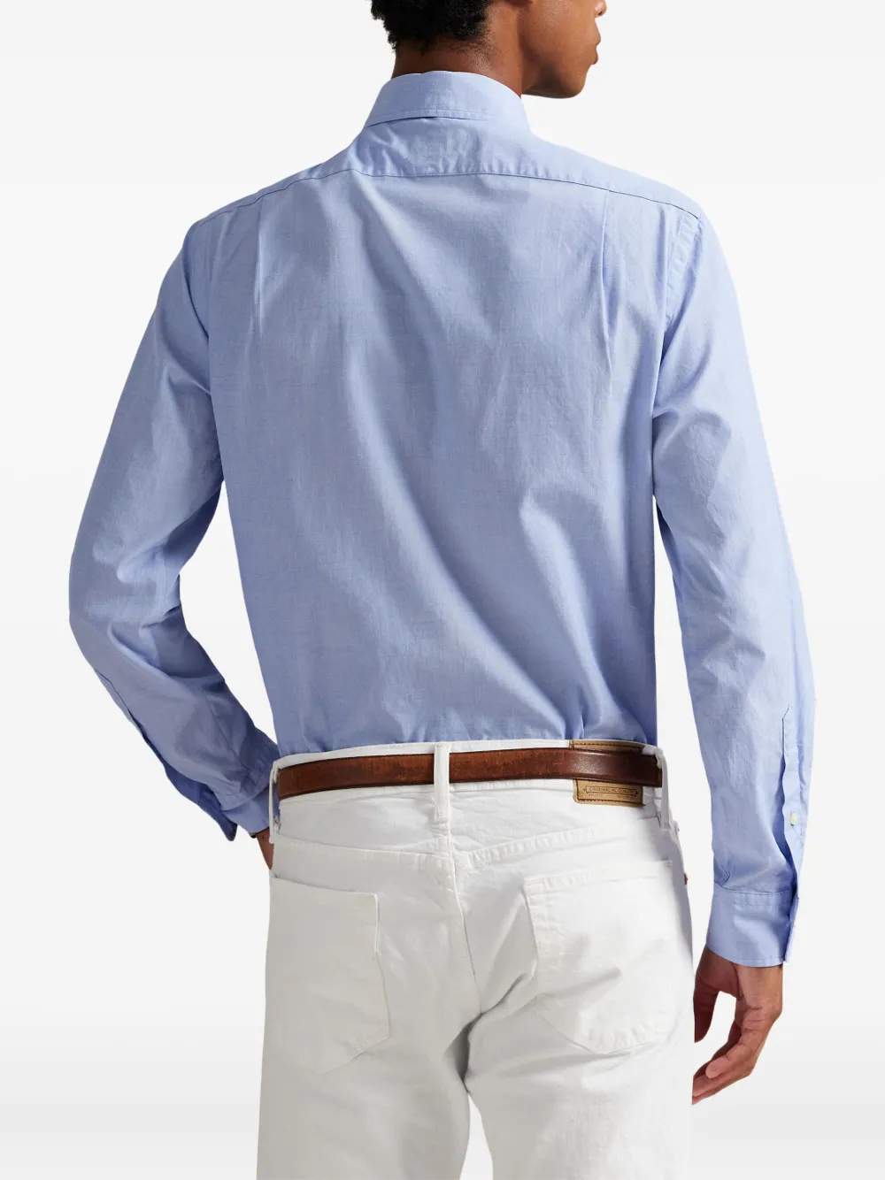 Polo Ralph Lauren Overhemd met puntkraag en lange mouwen Blauw