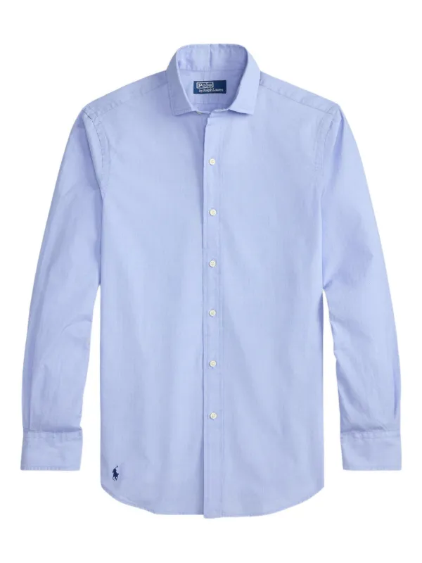Polo Ralph Lauren Long-sleeve Point-colar Shirt in Blue