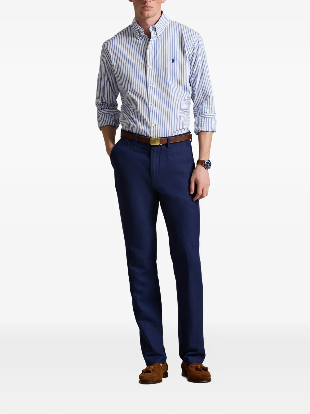 Polo Ralph Lauren camisa con botones y rayas estampadas | Image 2