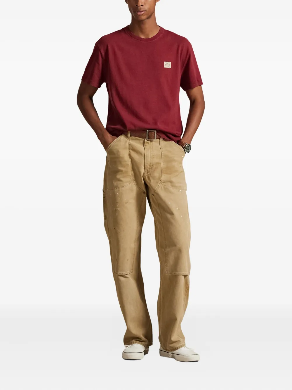 Polo Ralph Lauren Logo-detail Crew-neck T-shirt In Red