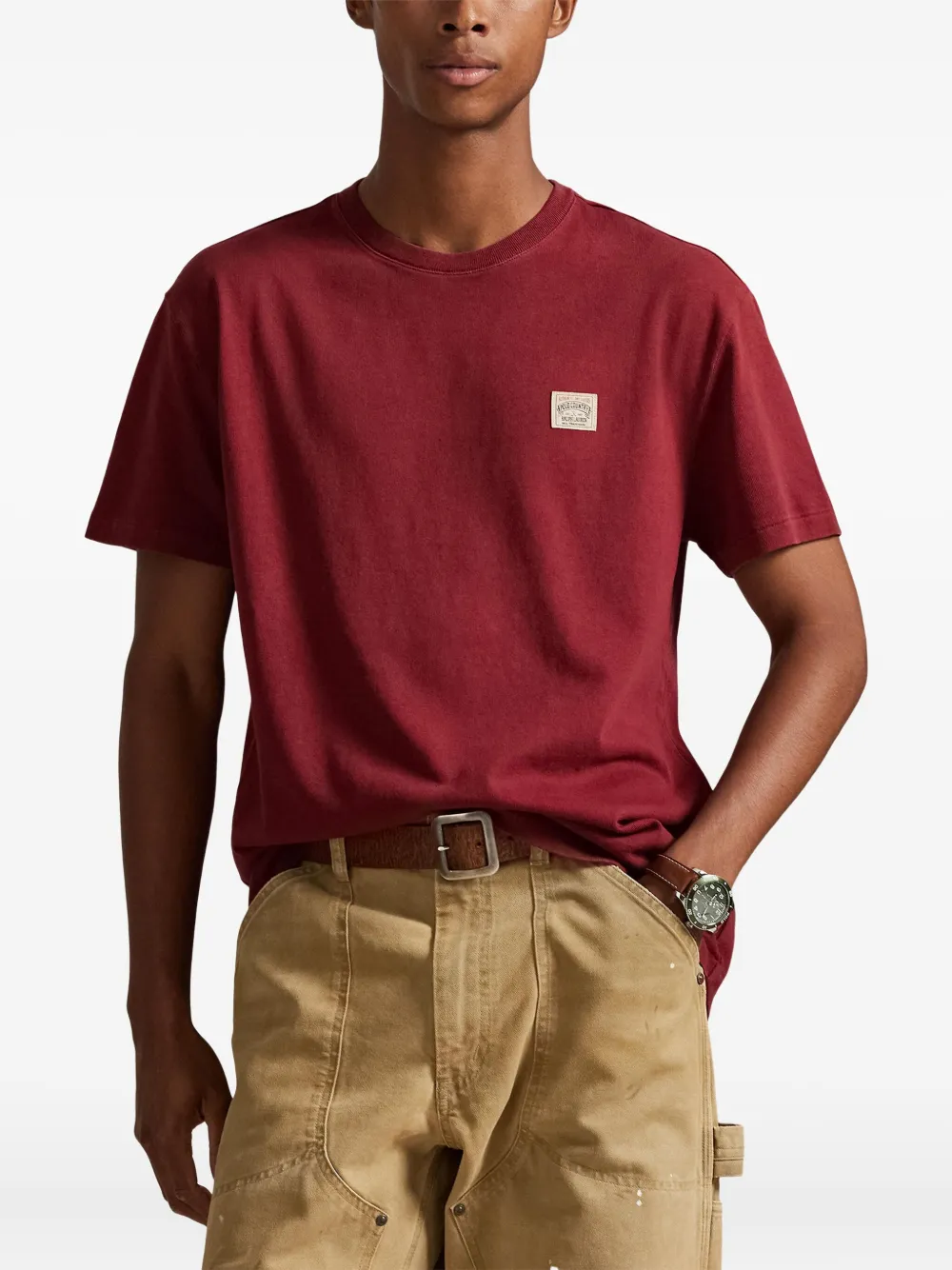 Polo Ralph Lauren Logo-detail Crew-neck T-shirt In Red
