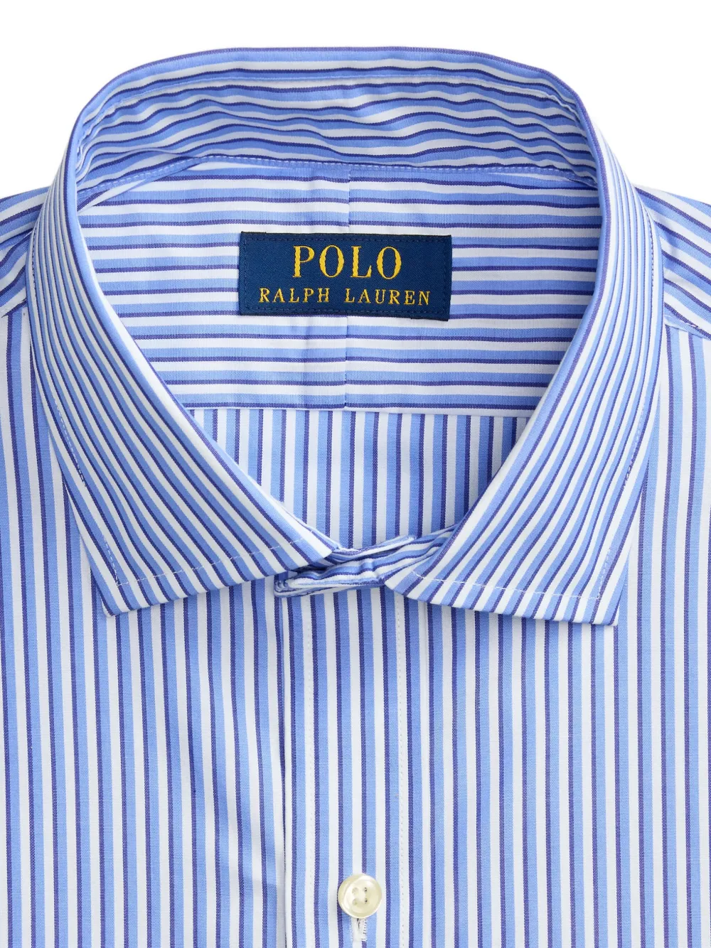 Polo Ralph Lauren Cotton Poplin Custom Fit Stripe Shirt In Blue