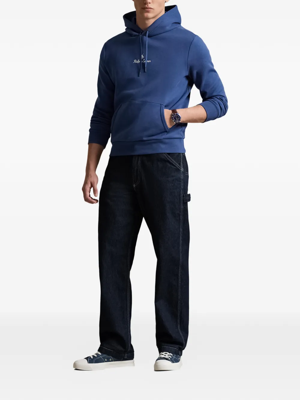 Polo Ralph Lauren Hoodie met opgestikte zak Blauw