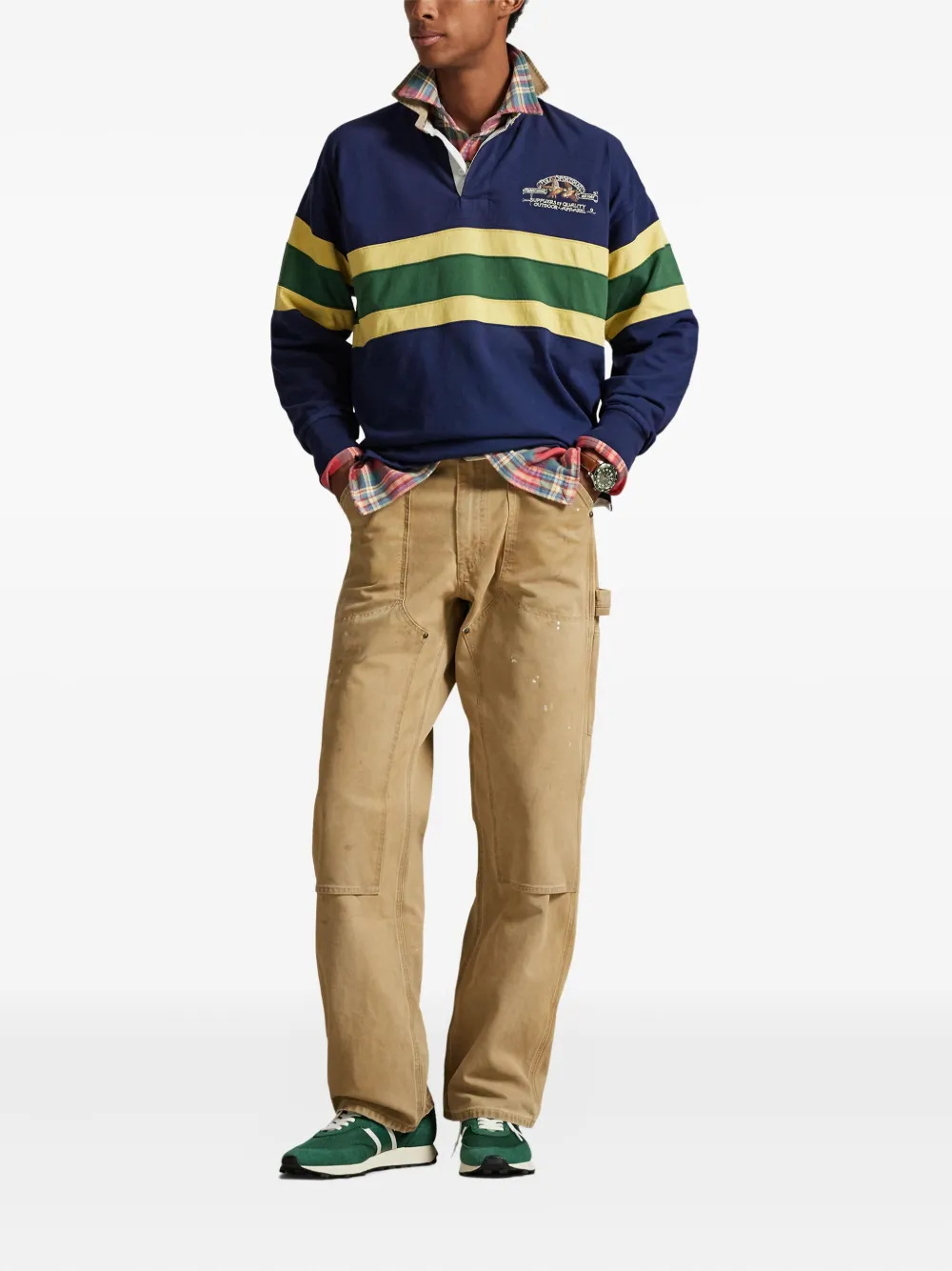 Polo Ralph Lauren Gestreept poloshirt met lange mouwen Blauw