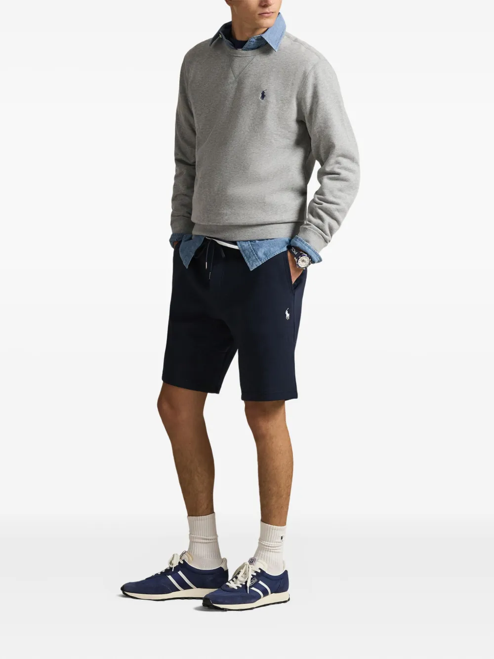 Polo Ralph Lauren Drawstring Logo-detail Shorts In Blue