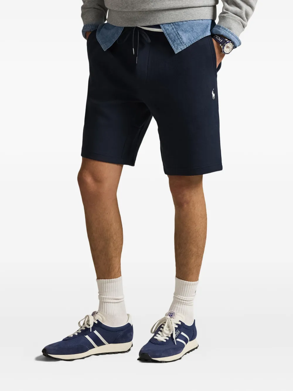 Polo Ralph Lauren Drawstring Logo-detail Shorts In Blue