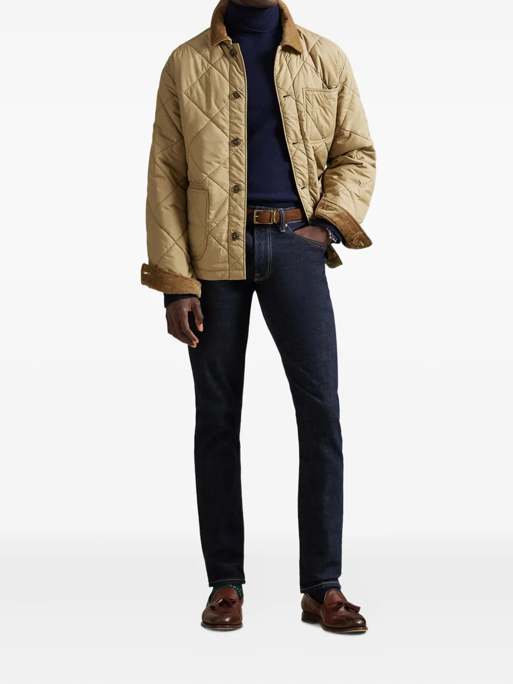 Polo Ralph Lauren Jack met ribfluwelen afwerking Beige