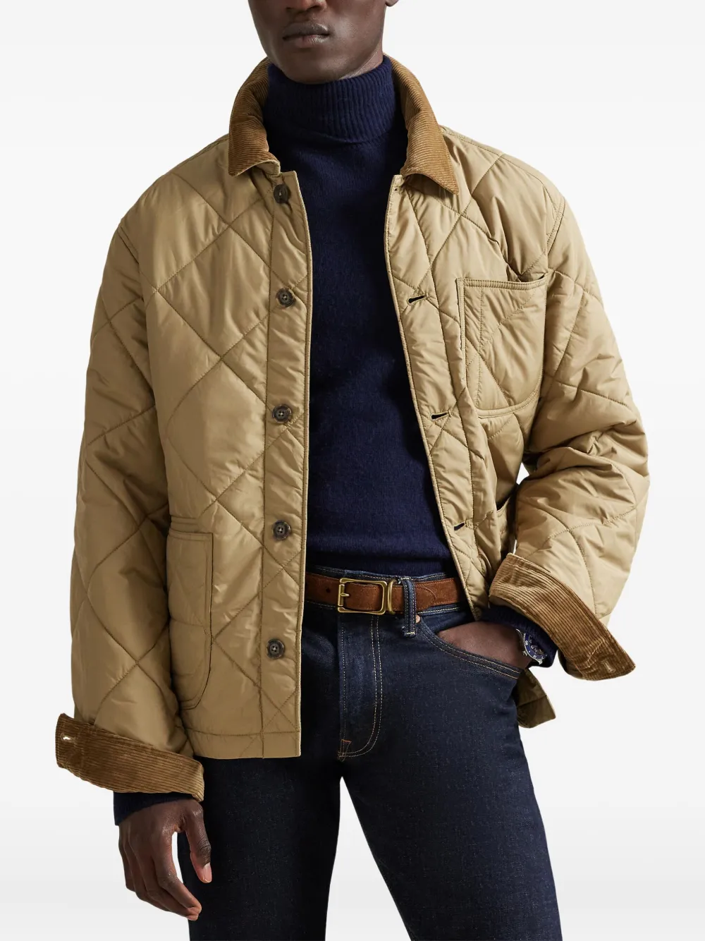 Polo Ralph Lauren Jack met ribfluwelen afwerking Beige