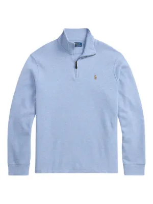 Polo Ralph Lauren 長袖 スエット 水色 Polo Ralph Lauren Polo Pony half-zip Jumper | Blue | FARFETCH