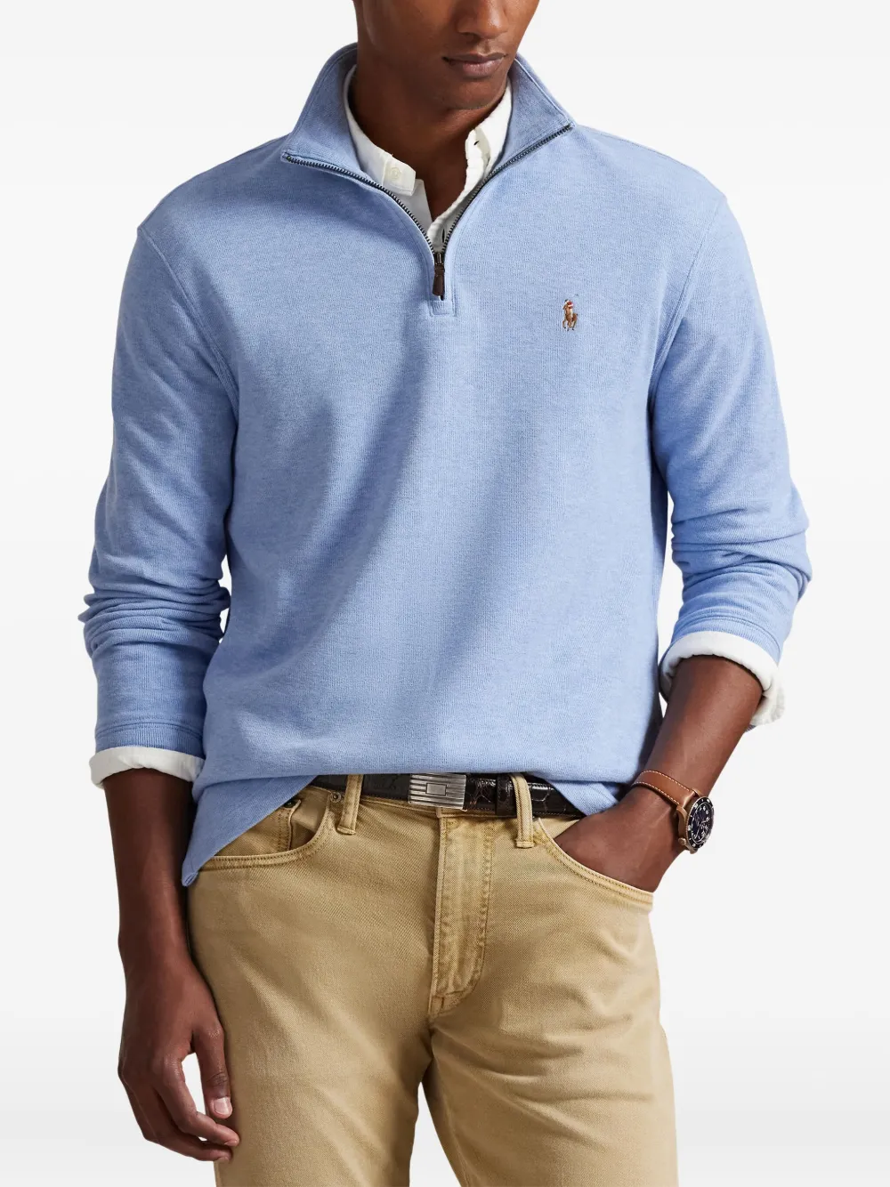 Polo Ralph Lauren half-zip Sweatshirt | Blue | FARFETCH CA