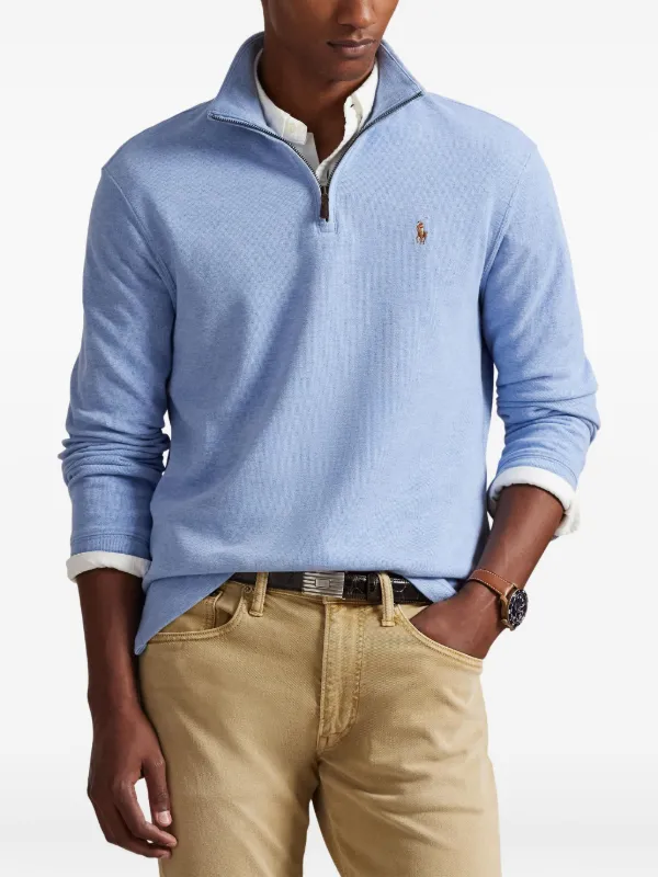 Polo Ralph Lauren ハーフジップ スウェットシャツ | ブルー | FARFETCH JP